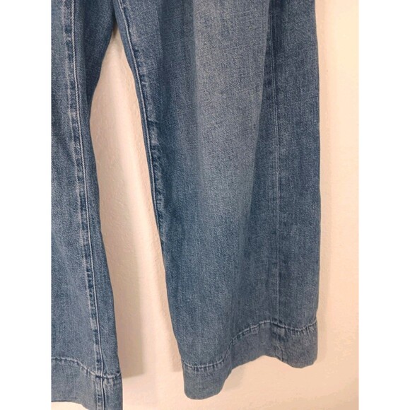Gap High Rise Wide Leg Trouser Jeans Medium Wash 100% Cotton Size 6 / 28R - Picture 3 of 9
